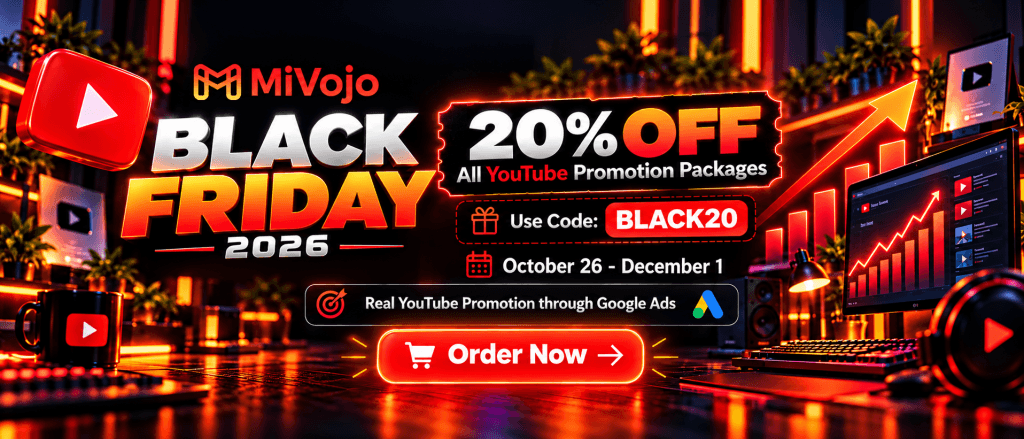 MiVojo Black Friday YouTube Growth Banner